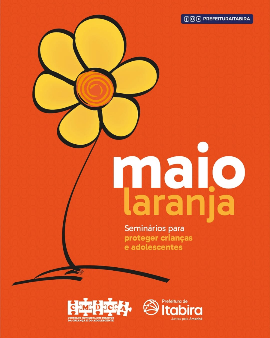 Entre telas e cuidados: Itabira promove seminários gratuitos do Maio Laranja para proteger crianças e adolecentes