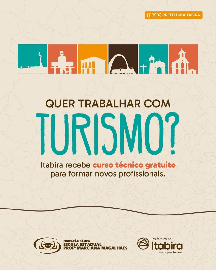 Transforme sua Paixão por Itabira em Profissão: Inscrições Abertas para o Curso Técnico Gratuito de Guia de Turismo