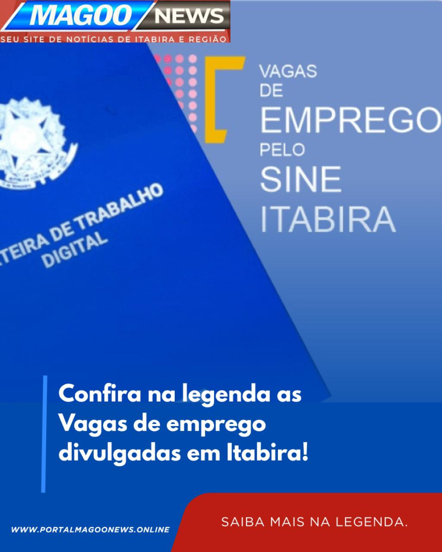 Vagas SINE do dia 26/05/2026